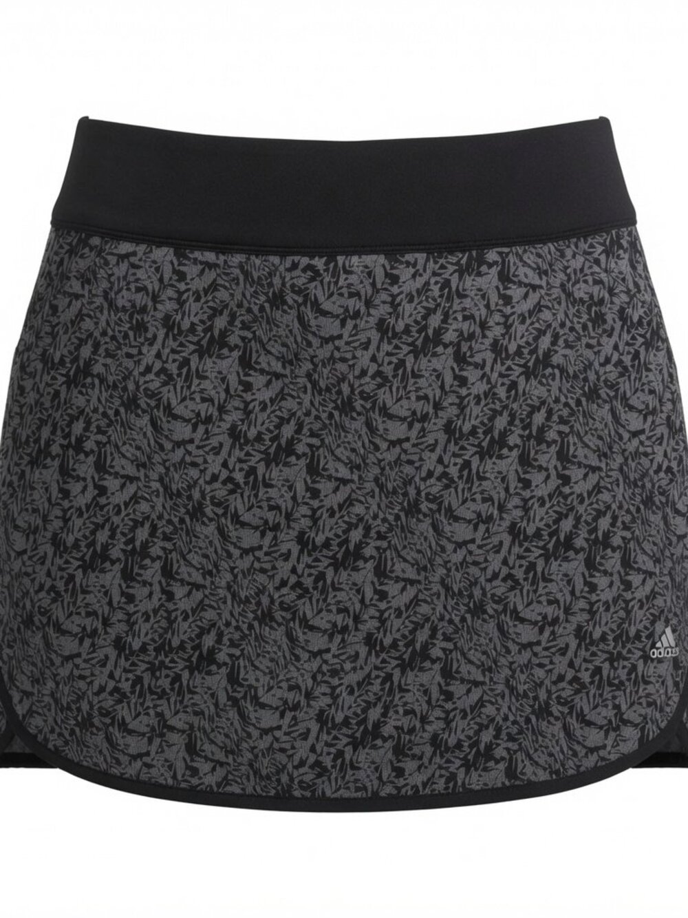 NWT Adidas Womens L Golf Skort Gray Black Print Stretch Athletic Pockets Skirt